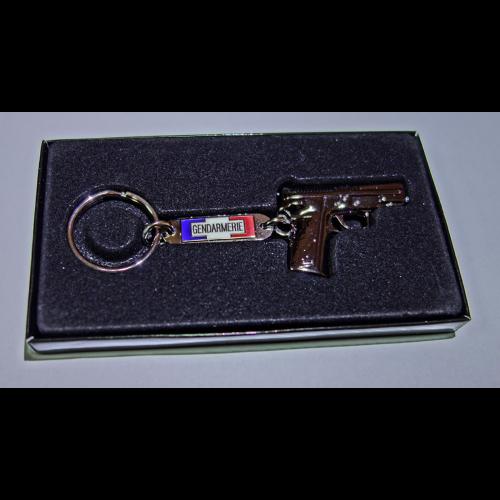 PORTE CLES PISTOLET GENDARMERIE + BOITE